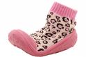  Skidders Infant Toddler GirlÞs Leopard Skidproof Slip On Shoes 