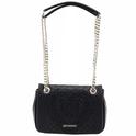  Love Moschino WomenÞs Quilted Þ Embroidered FlapÞOver Satchel Handbag 