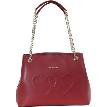  Love Moschino WomenÞs Embroidered Hearts Satchel Handbag 