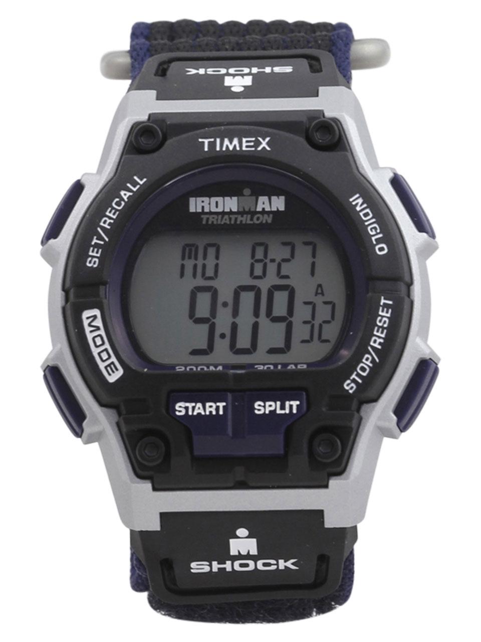 Timex Men S T5k198 Ironman Original 30 Shock Black Blue Digital Watch