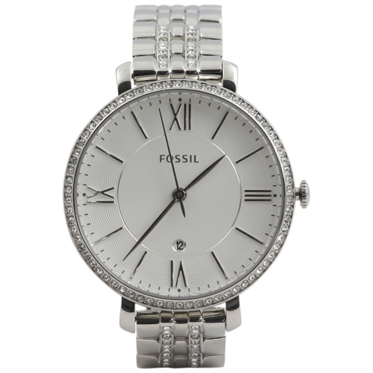 Fossil Women S Es3545 Silver With Gemstones Stainless Steel Analog Watch