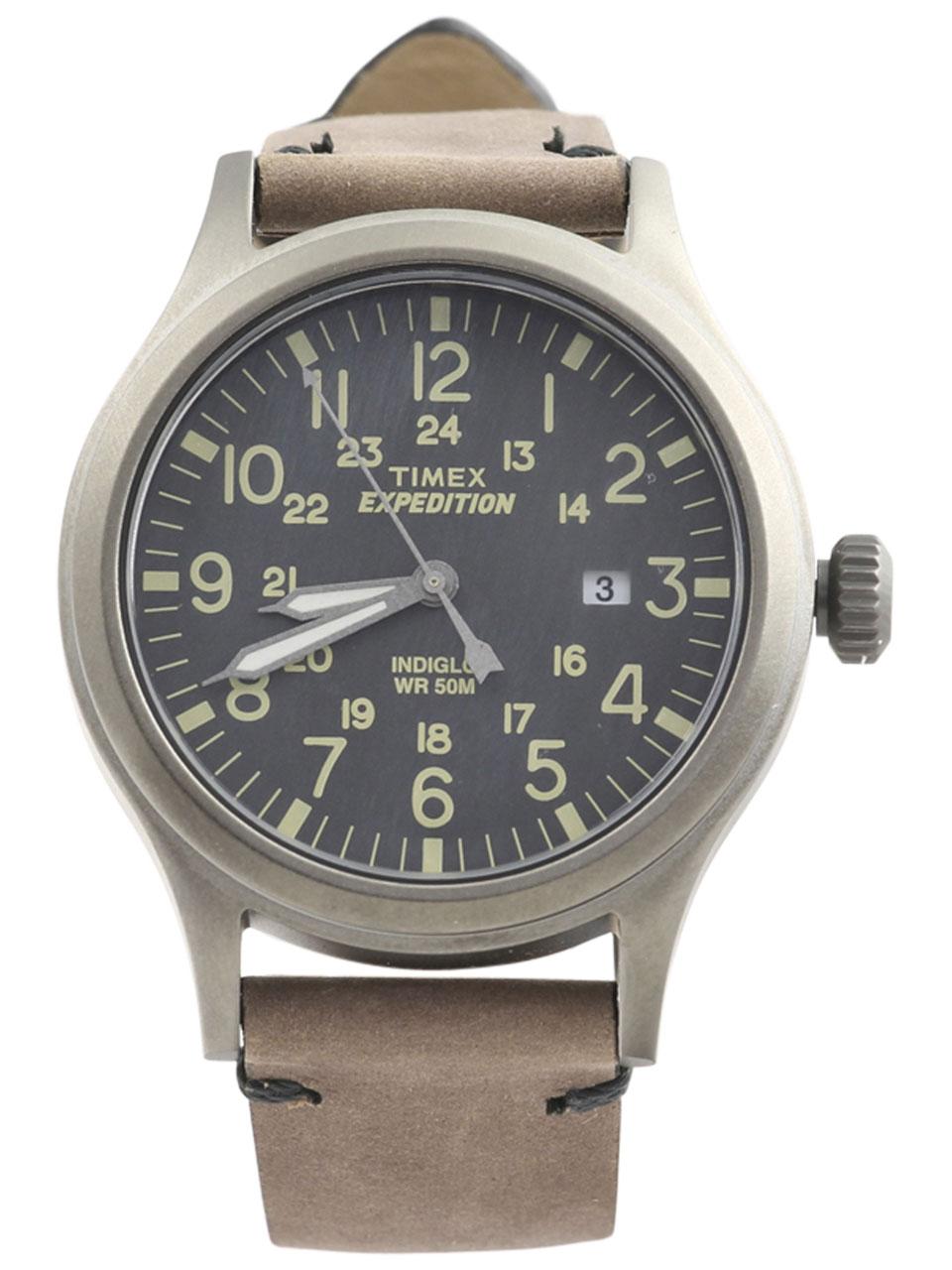 Timex Men S Tw4b01700 Expedition Scout 40 Grey Brown Analog Watch