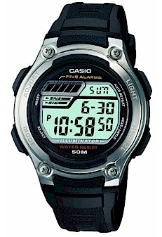 Casio W212h 1av Watch Unisex Black Digital Midsize Sports Alarm Resin