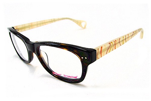 Betsey Johnson Za Za Zebra Bj084 Eyeglasses Bj 084 Espresso 02 Optical Frame