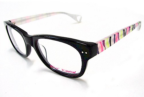 Betsey Johnson Za Za Zebra Bj084 Eyeglasses Bj 084 Raven 01 Optical Frame