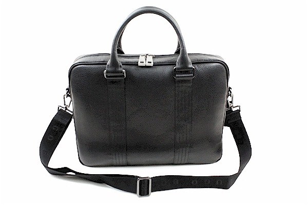 hugo boss leather laptop bag