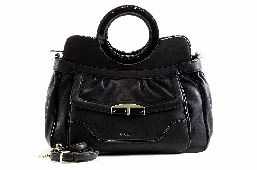 Guess Leya Satchel Black Handbag St Vg343223