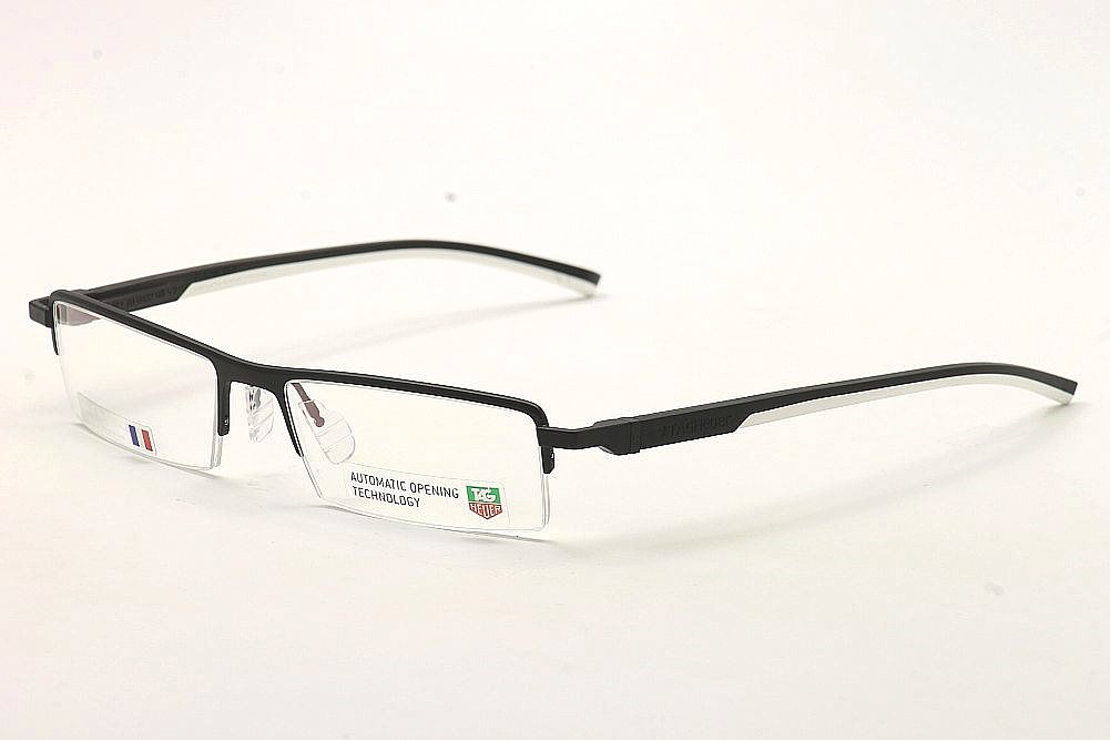 Tag Heuer Eyeglasses 0822 011 Black White Tagheuer Optical Frame 53mm