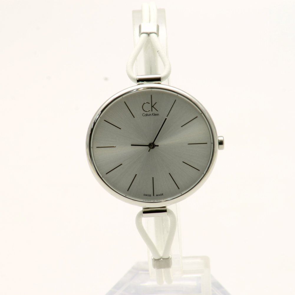 Calvin Klein Women S K3v231l6 White Leather Analog Watch