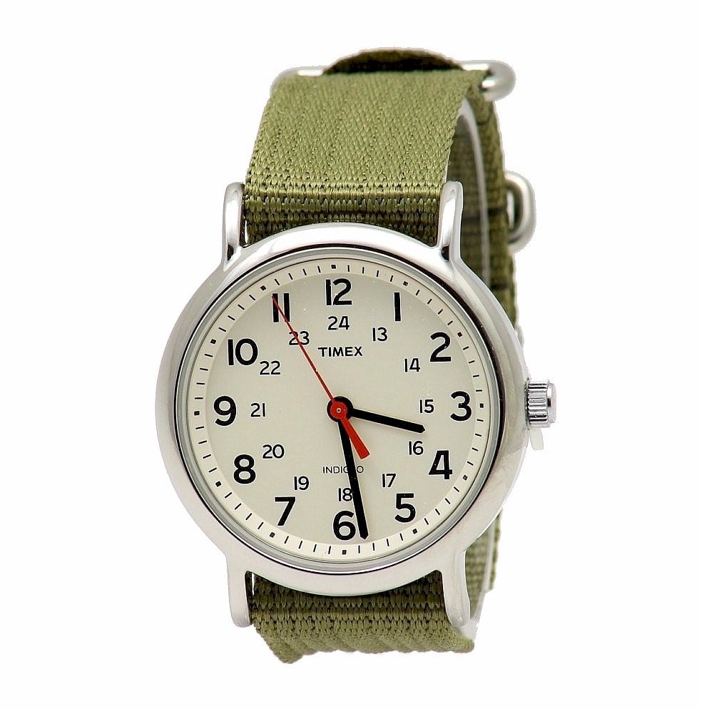 Timex T2n6519j Weekender Analog Watch Olive Green