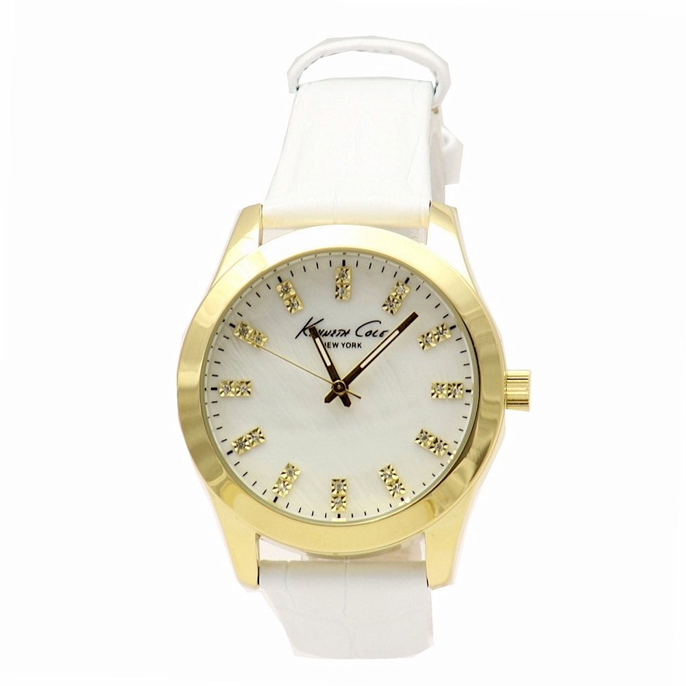 Kenneth Cole Women S Kcw2024 Gold Tone Swarovski Crystals Analog Watch