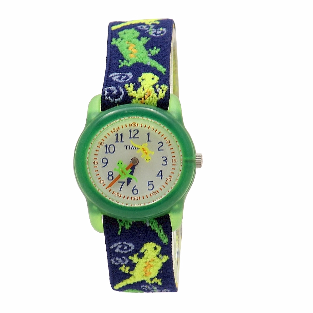 Timex Youth T728819j Blue Green Gecko Analog Watch