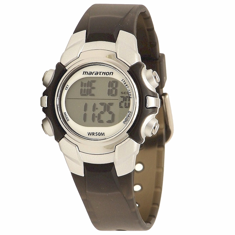 Timex Women S Marathon T5k8059j Indiglo Silver Black Digital Sport Watch