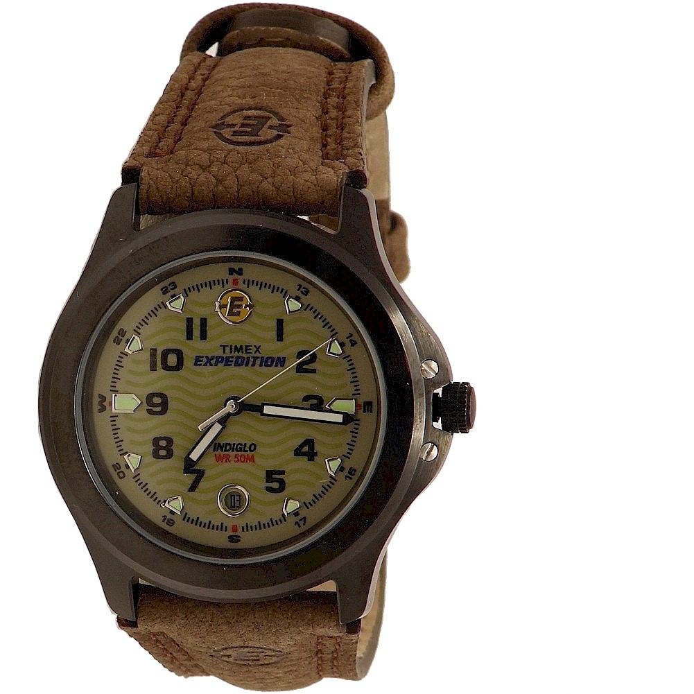 Timex Men S Expedition Field T470129j Black Brown Analog Watch