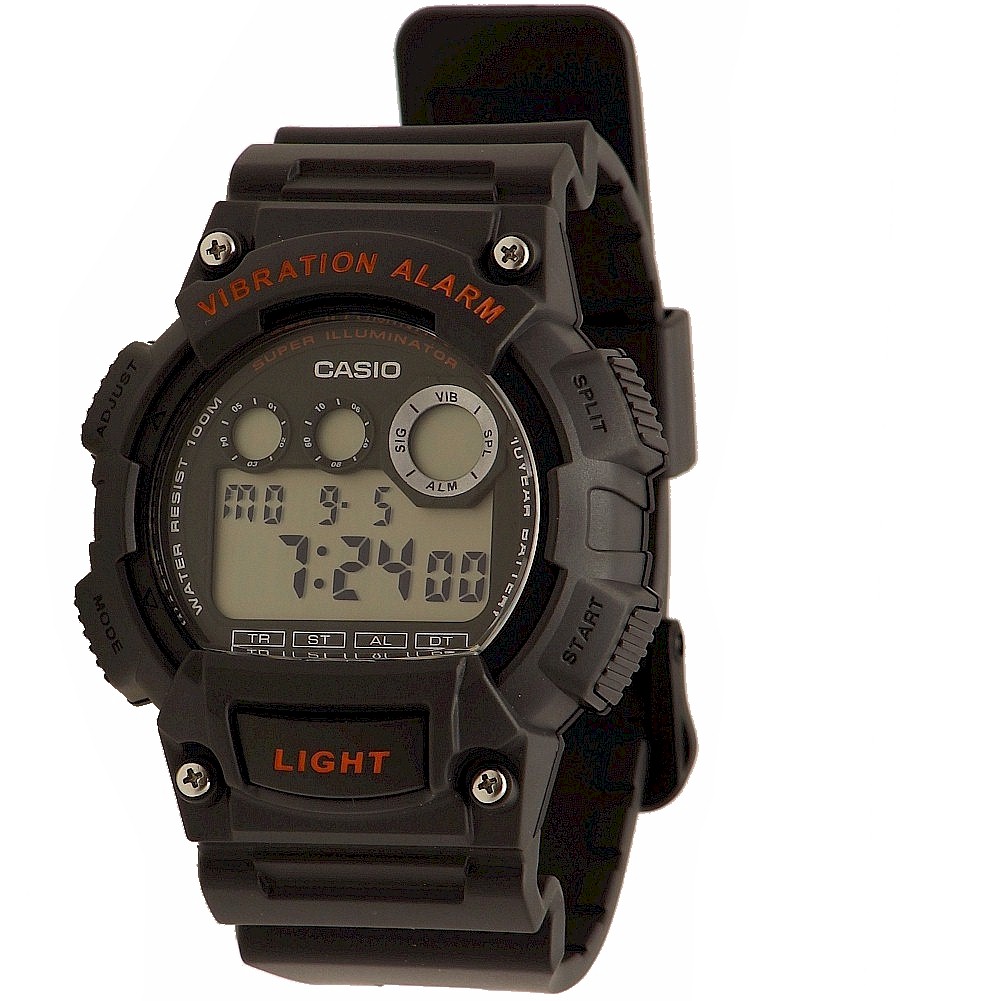 Casio Men S W 735h 8av Black Digital Watch