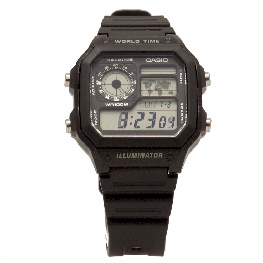Casio Men s AE1200WH 1AV Black Digital Chronograph Watch