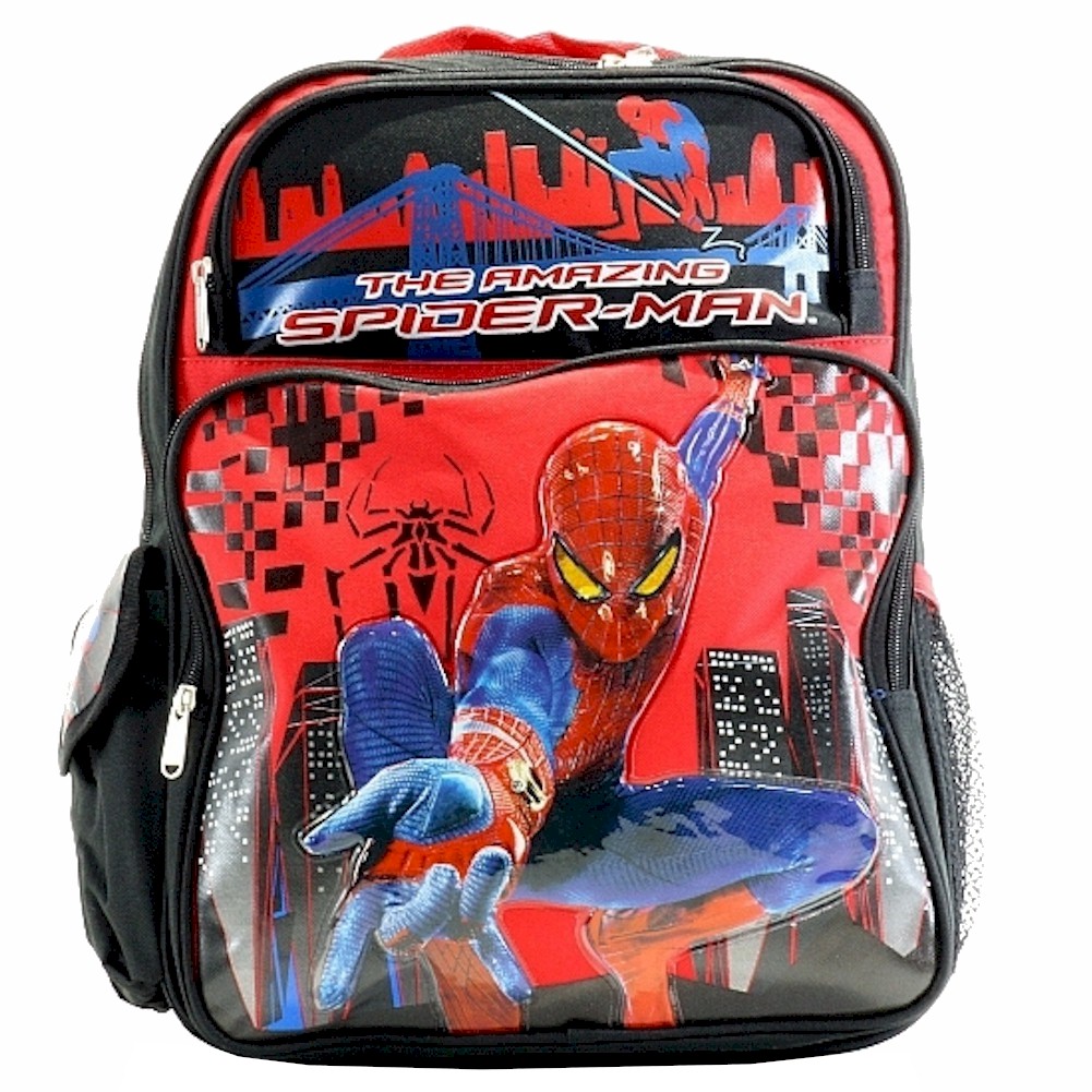 The Amazing Spiderman Black Red Backpack Bag