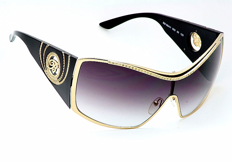 Blumarine Sunglasses 96441 Shiny Gold/Black Shades