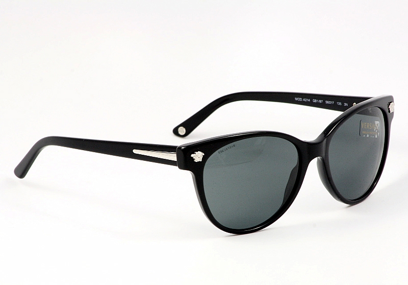 Versace Sunglasses 4214 GB1/87 Shiny Black Women's Cateye Shades