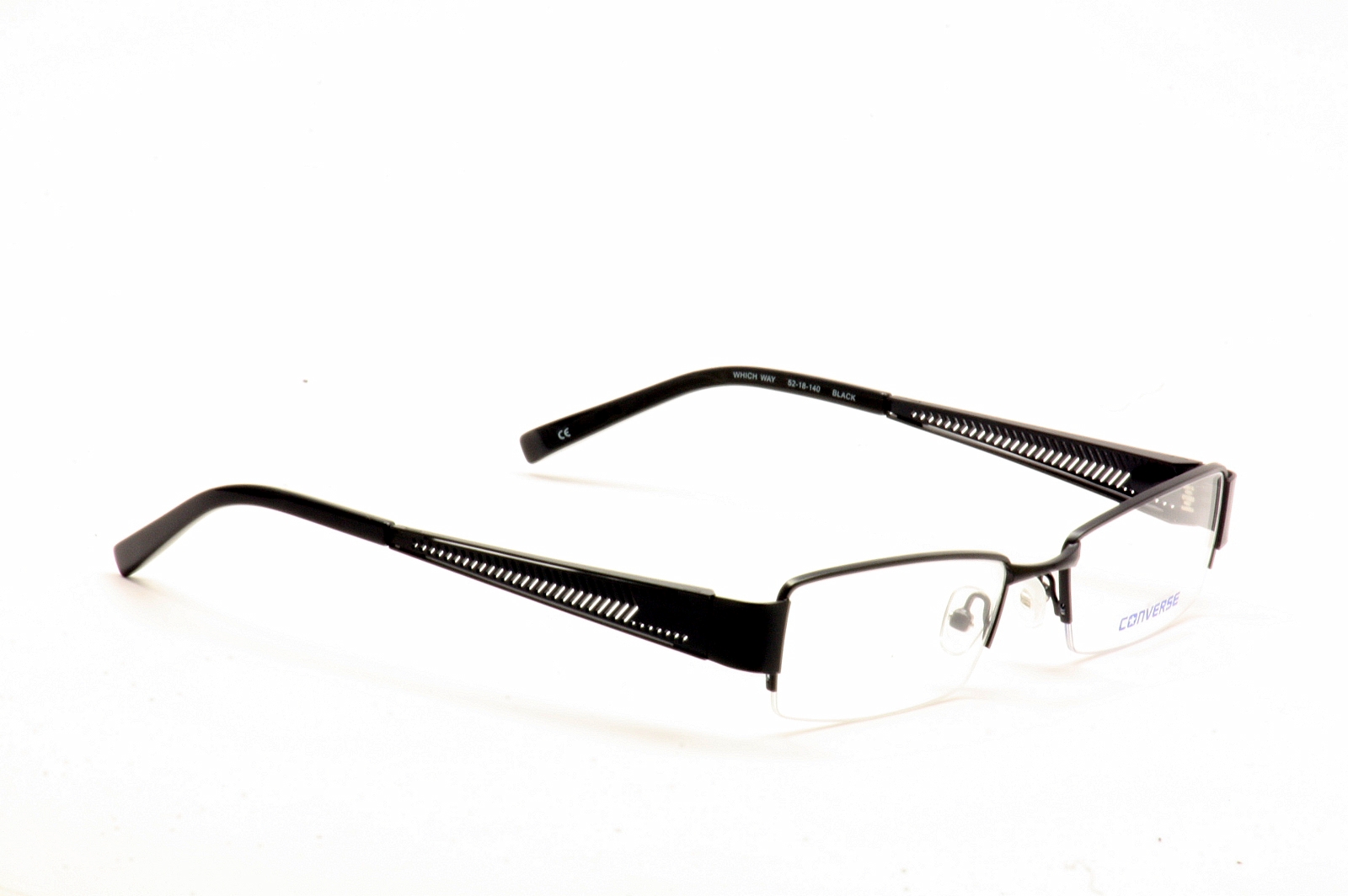 Converse Eyeglasses Which Way Half Rim Black Optical Frame