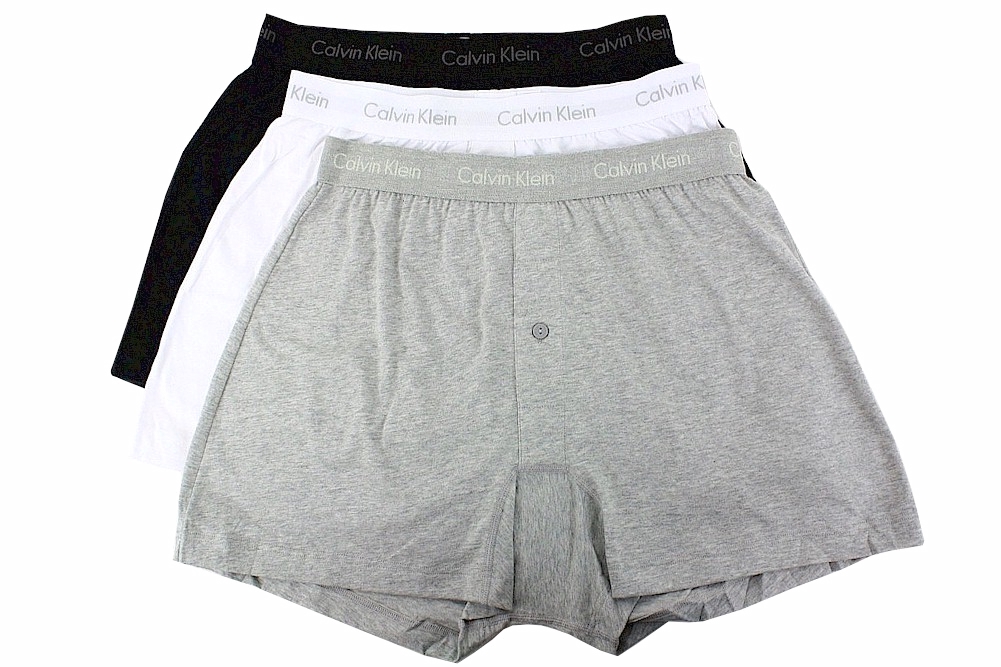 Calvin Klein Men's 3-Pc Classic Fit Cotton Knit Boxers Underwear