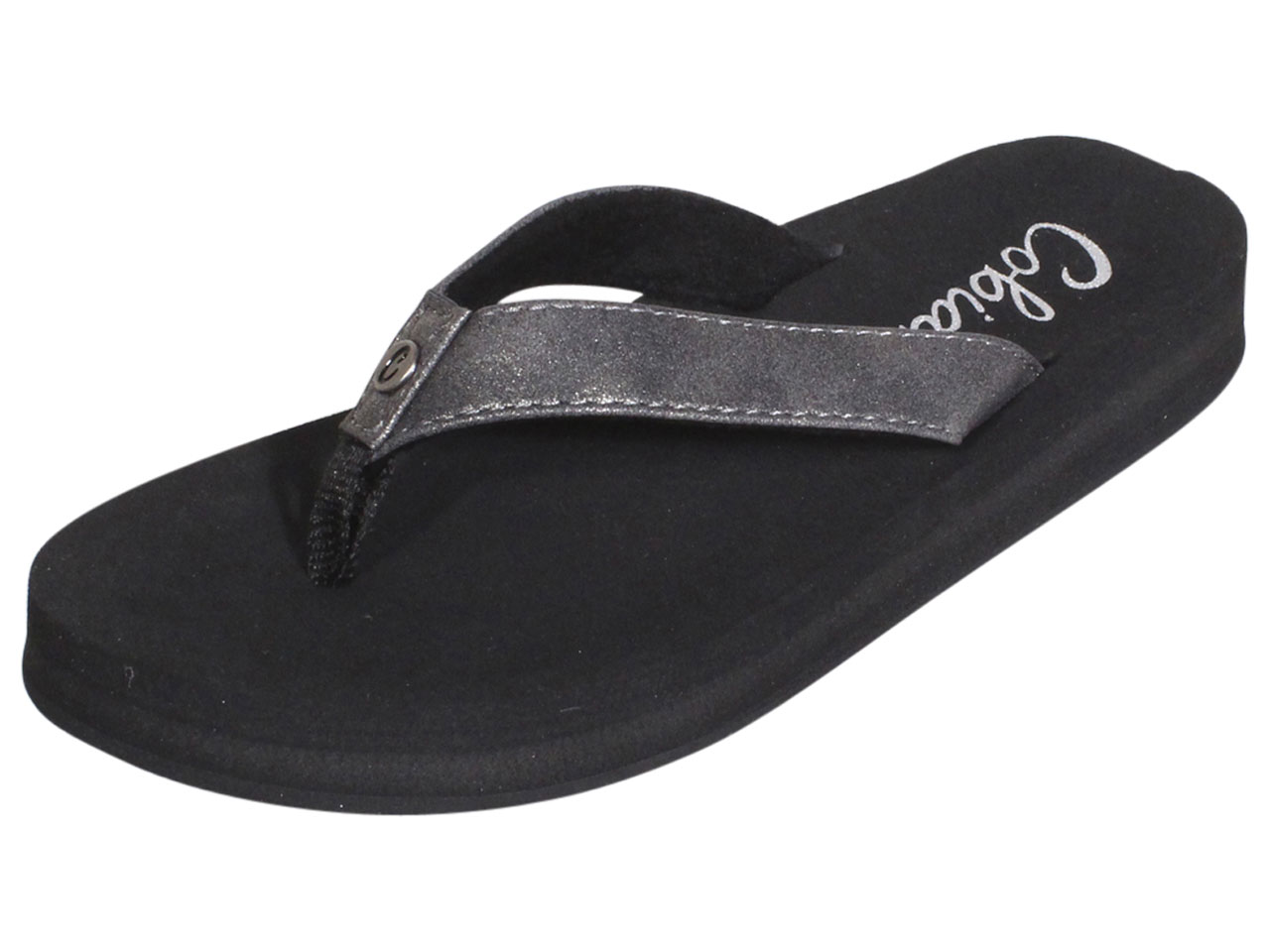 UPC 840207165511 product image for Cobian Cancun Nuve Flip Flops Pewter/Black Women's Thongs Sandals Shoes Sz: 8 -  | upcitemdb.com