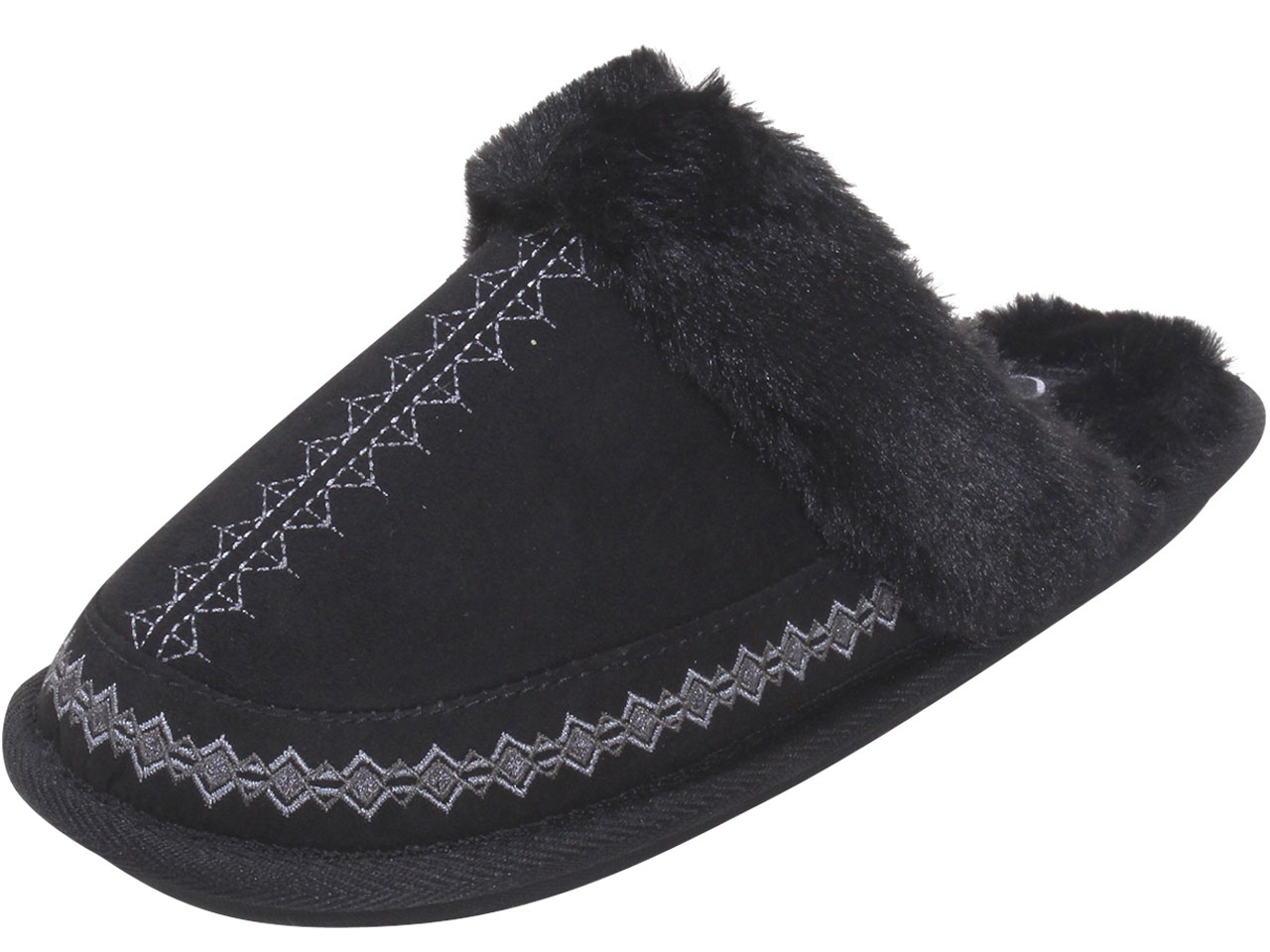 UPC 840207191343 product image for Cobian Women's Colima Mules Slipper Shoes Faux Fur Trim Black Sz: 9 COL21 - 9 M | upcitemdb.com