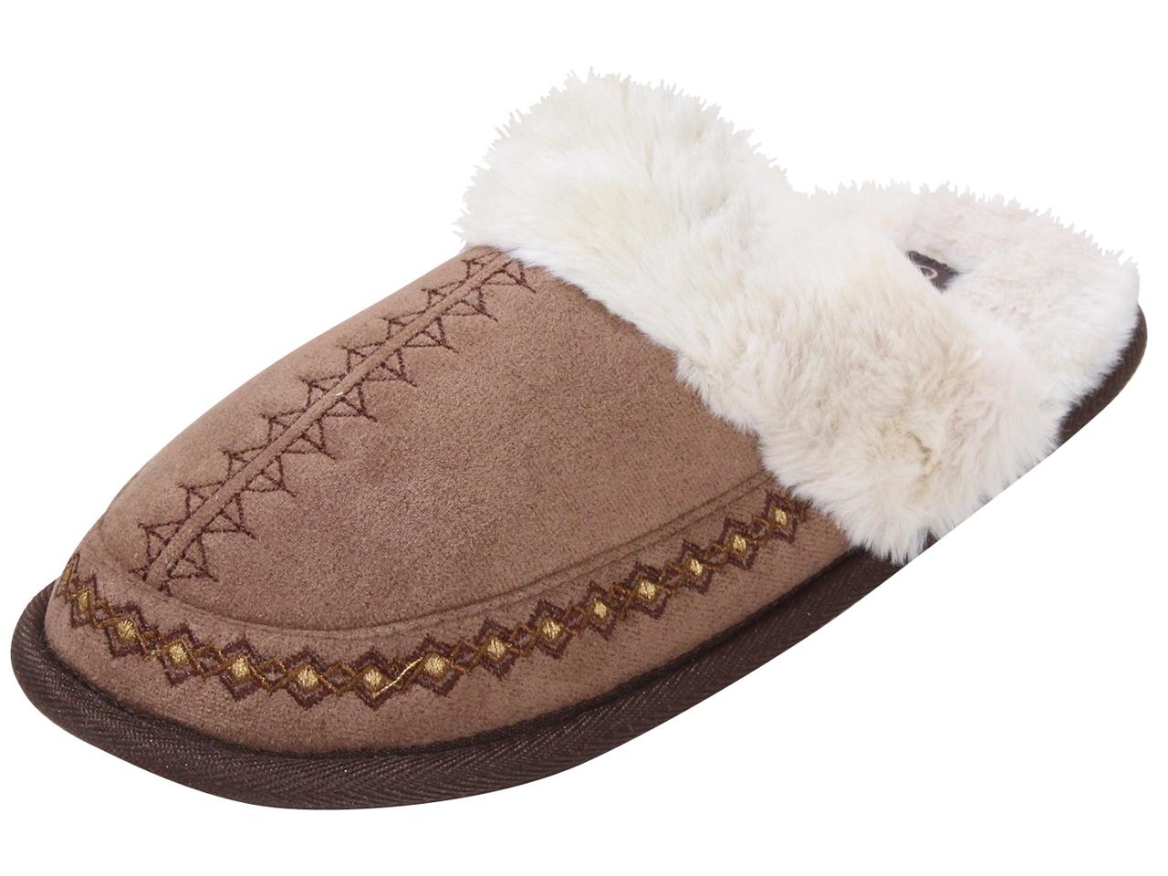UPC 840207191374 product image for Cobian Women's Colima Mules Slippers Shoes Faux Fur Trim Mocha Sz. 7 - Brown - 7 | upcitemdb.com