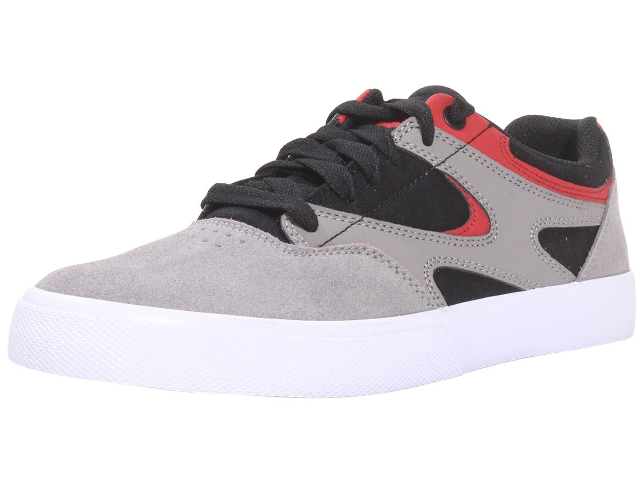 DC Shoes Men's Kalis Vulc Sneakers Skateboarding Shoes Black/Grey/Red Sz: 9  | JoyLot.com
