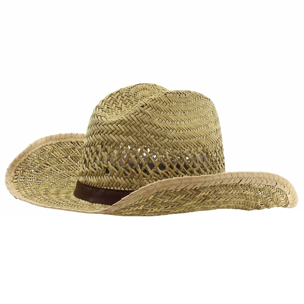 UPC 705586714333 product image for Dorfman Pacific Men's Rush Straw Shapeable Western Cowboy Hat - Beige - Medium | upcitemdb.com