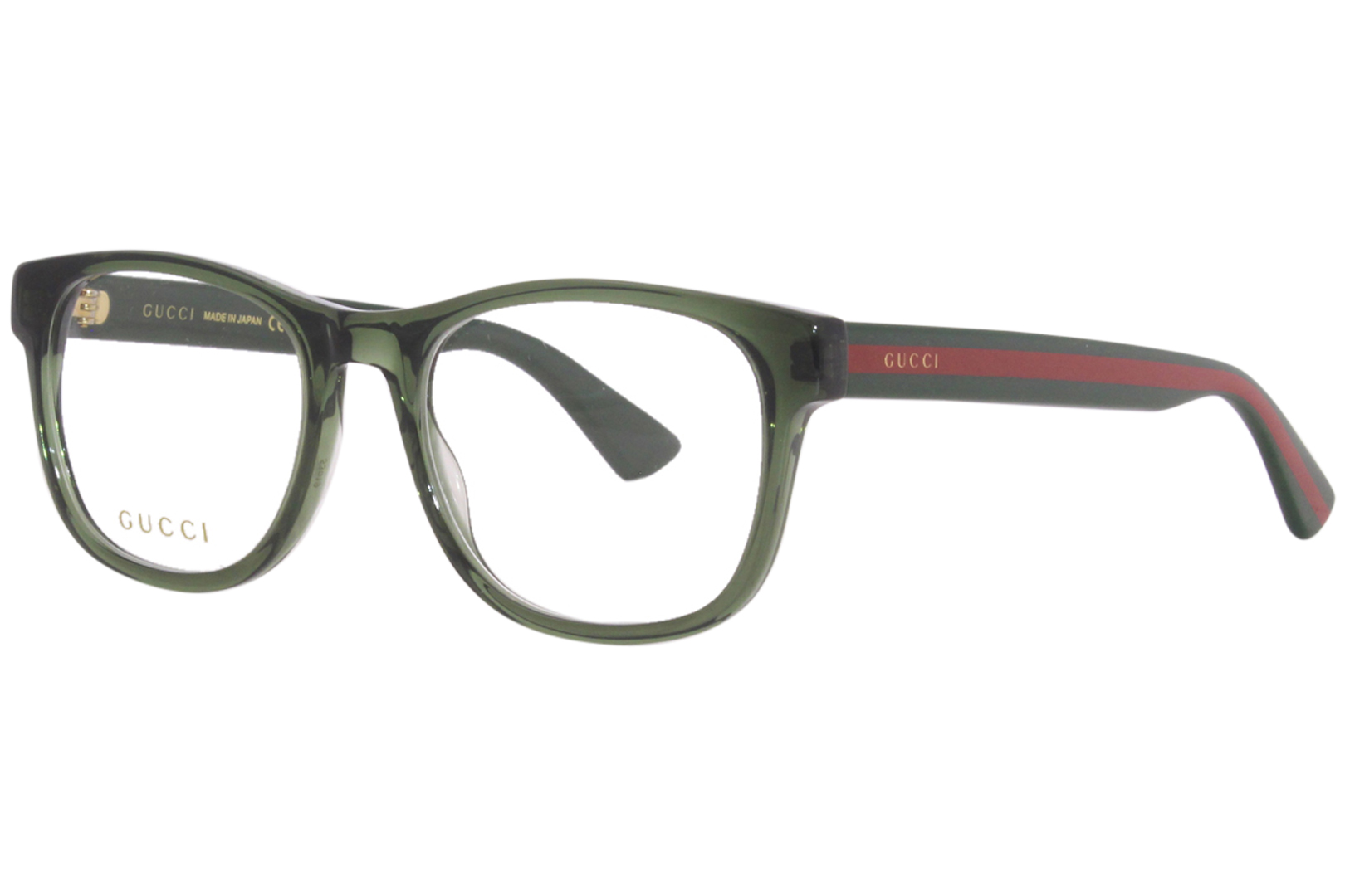 UPC 889652407203 product image for Gucci GG0004ON 011 Eyeglasses Men's Transparent Green Full Rim 53 19 145 - Lens- | upcitemdb.com