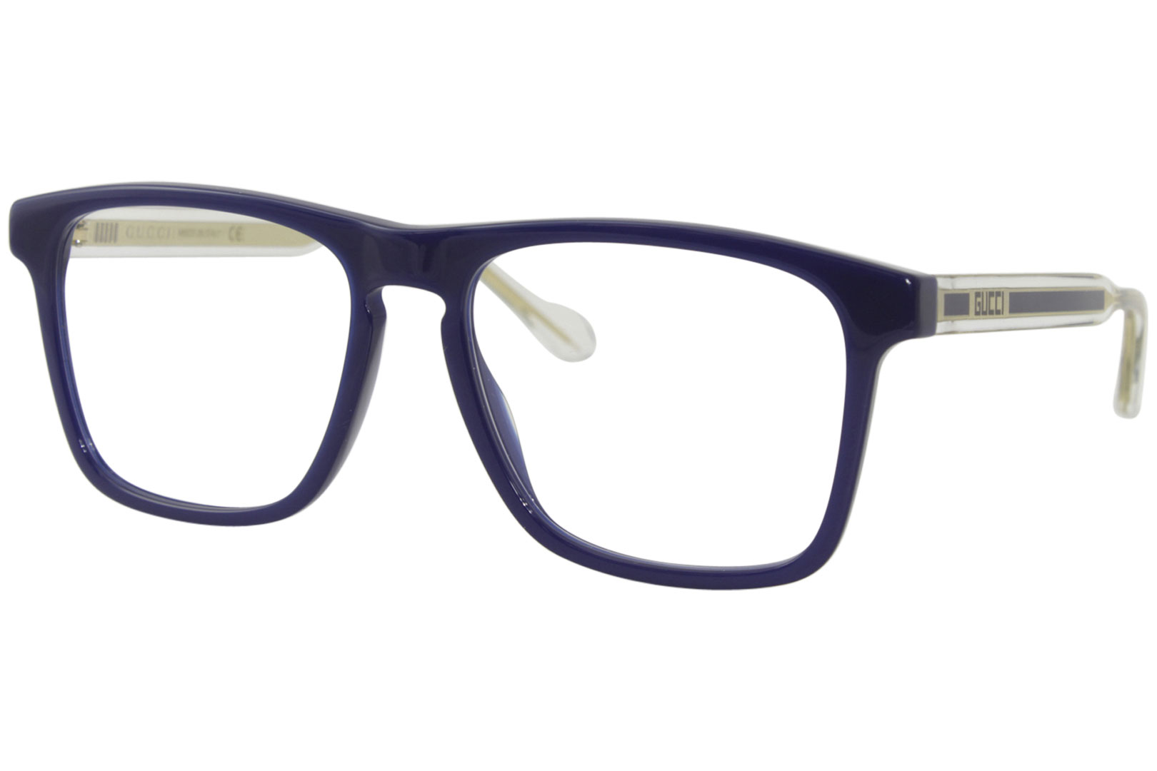 Gucci GG0561O 004 Eyeglasses Men's Blue/Crystal Full Rim Optical Frame ...