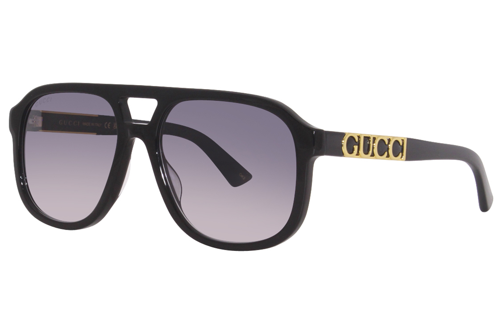 UPC 889652393872 product image for Gucci GG1188S 002 Sunglasses Black/Grey Gradient Pilot 58 17 140 - Lens-58 Bridg | upcitemdb.com