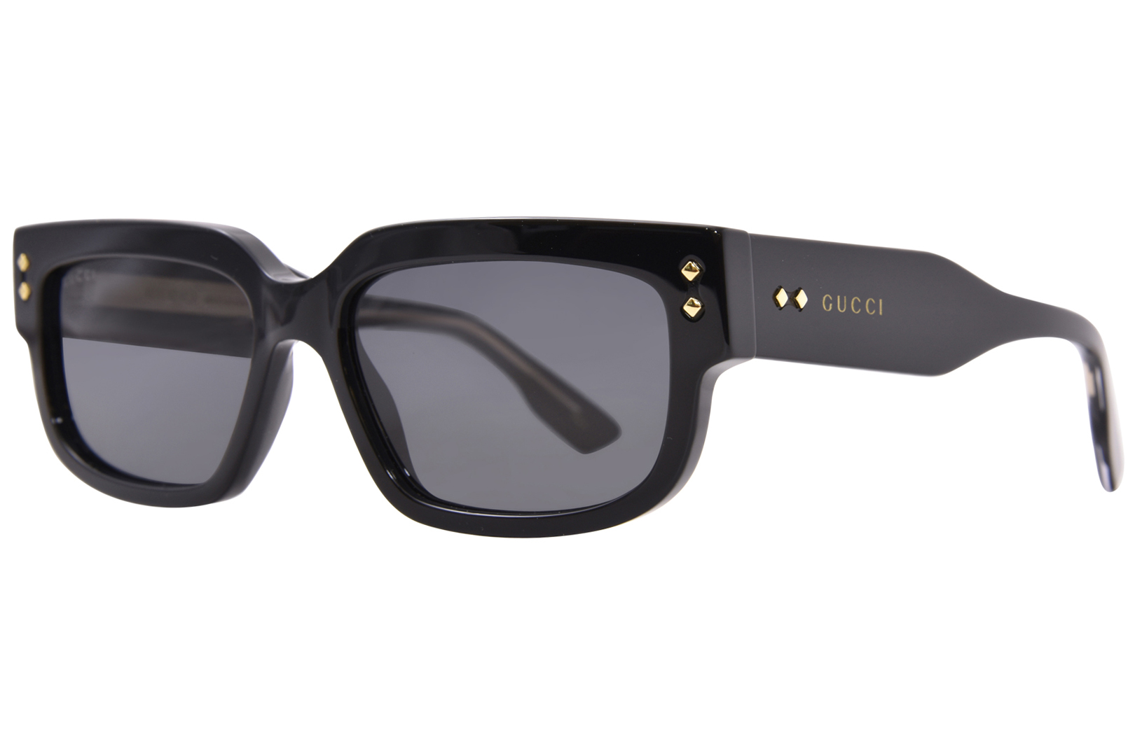 UPC 889652393414 product image for Gucci GG1218S 001 Sunglasses Men's Black/Gold/Grey Rectangle Shape 56 17 145 - L | upcitemdb.com