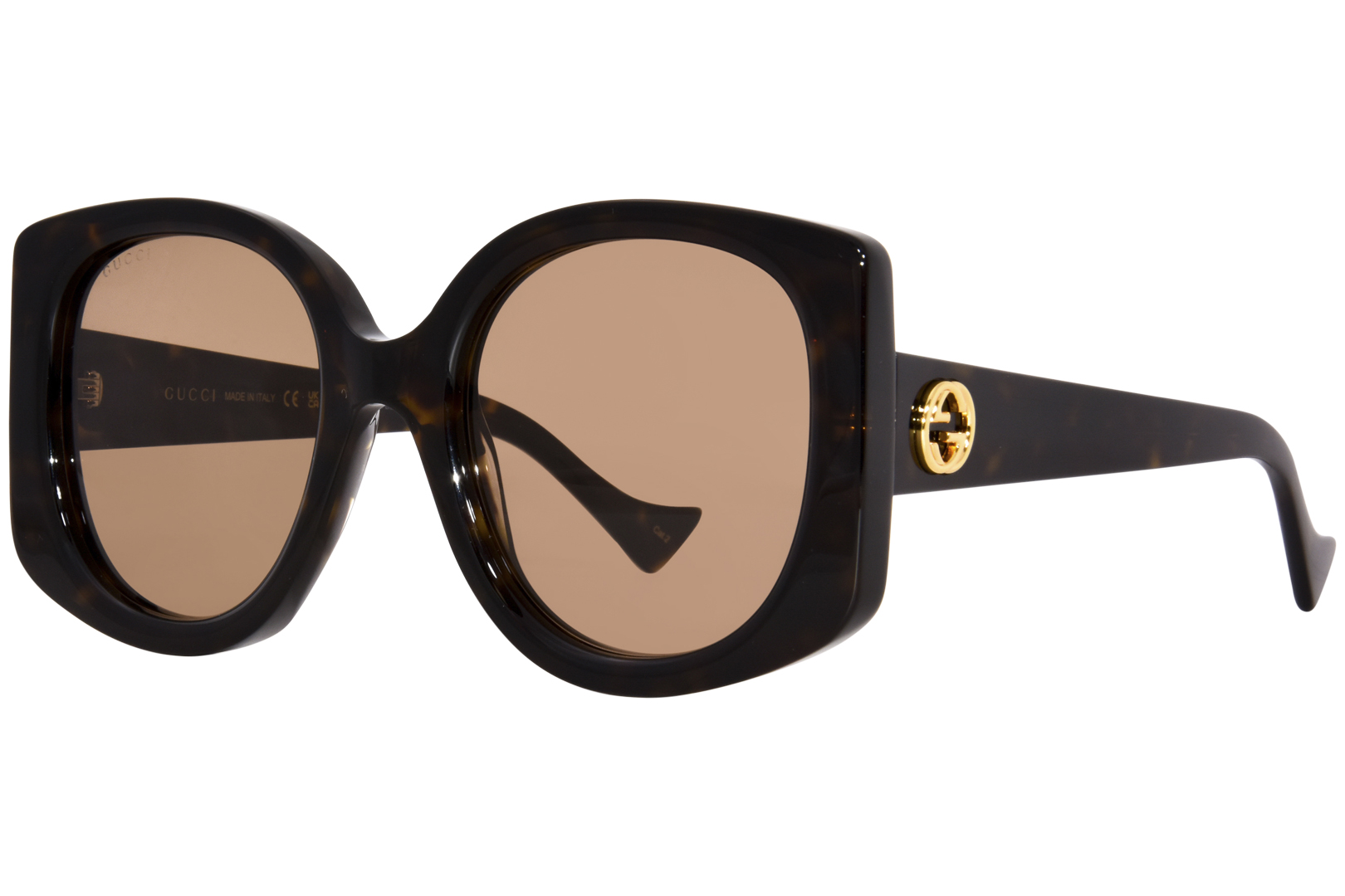 UPC 889652411446 product image for Gucci GG1257S 004 Sunglasses Women's Havana/Brown Butterfly Shape 53 22 145 - Le | upcitemdb.com