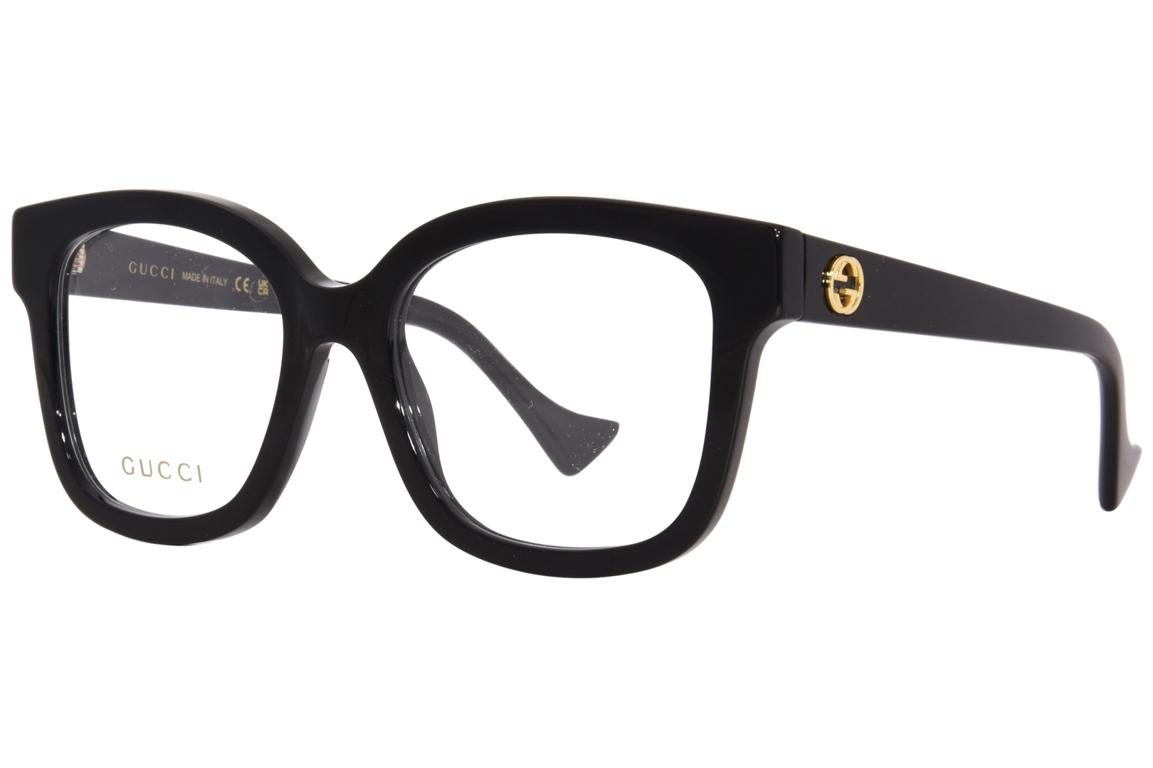 UPC 889652412177 product image for Gucci GG1258O 004 Eyeglasses Women's Black Full Rim Square Shape 53 19 140 - Len | upcitemdb.com