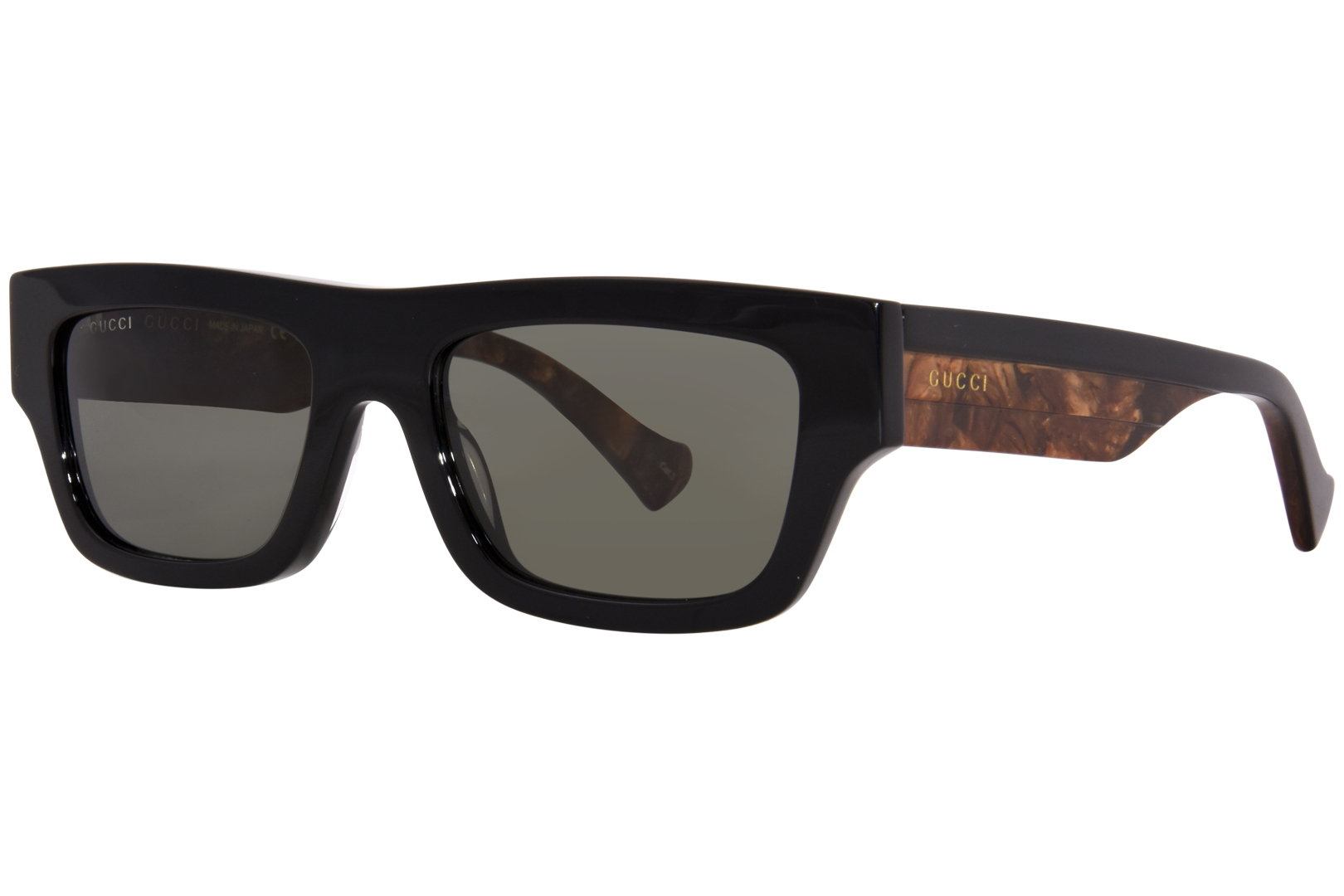 UPC 889652414706 product image for Gucci GG1301S 001 Sunglasses Men's Black/Grey Rectangle Shape 55 19 145 - Lens-5 | upcitemdb.com