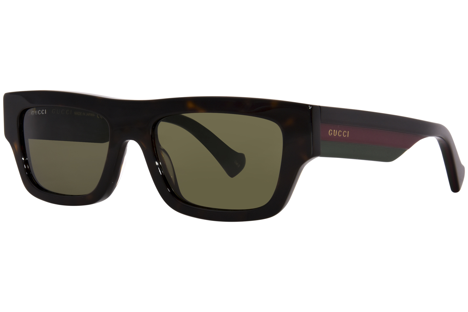 UPC 889652414713 product image for Gucci GG1301S 002 Sunglasses Men's Havana/Green Rectangle Shape 55 19 145 - Brow | upcitemdb.com