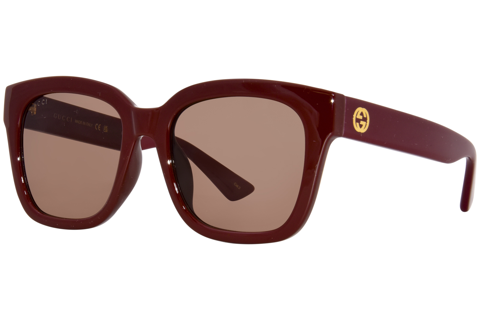 UPC 889652412962 product image for Gucci GG1338SK 004 Sunglasses Women's Burgundy/Brown Square Shape 54 19 145 - Re | upcitemdb.com