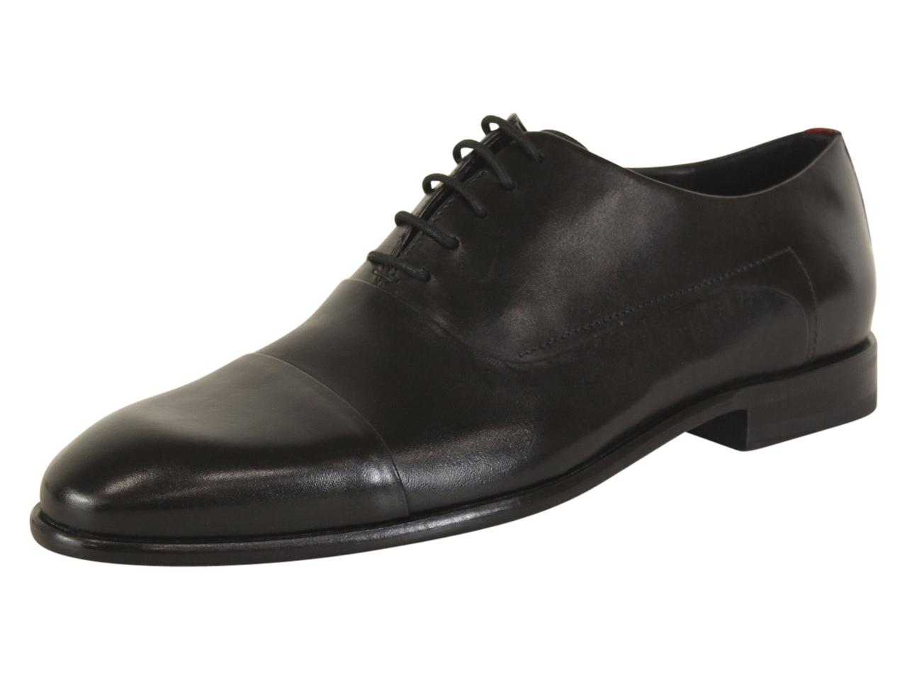 UPC 728678077086 product image for Hugo Boss Men's Appeal Leather Cap Toe Oxfords Shoes - Black - 11 D(M) US | upcitemdb.com