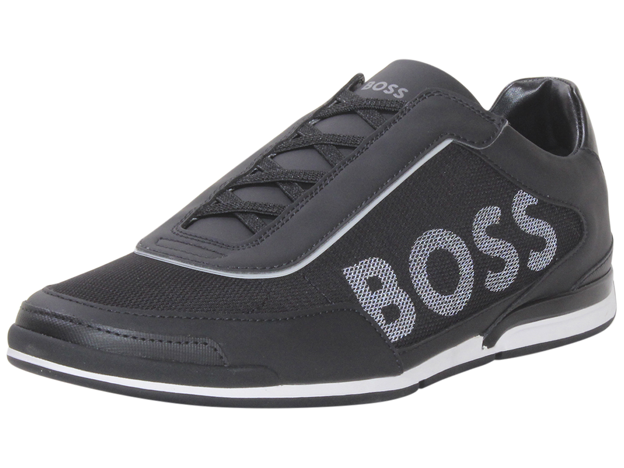 Hugo Boss Men's Saturn Slip On Sneakers Low Top Shoes Laceless Black Sz ...