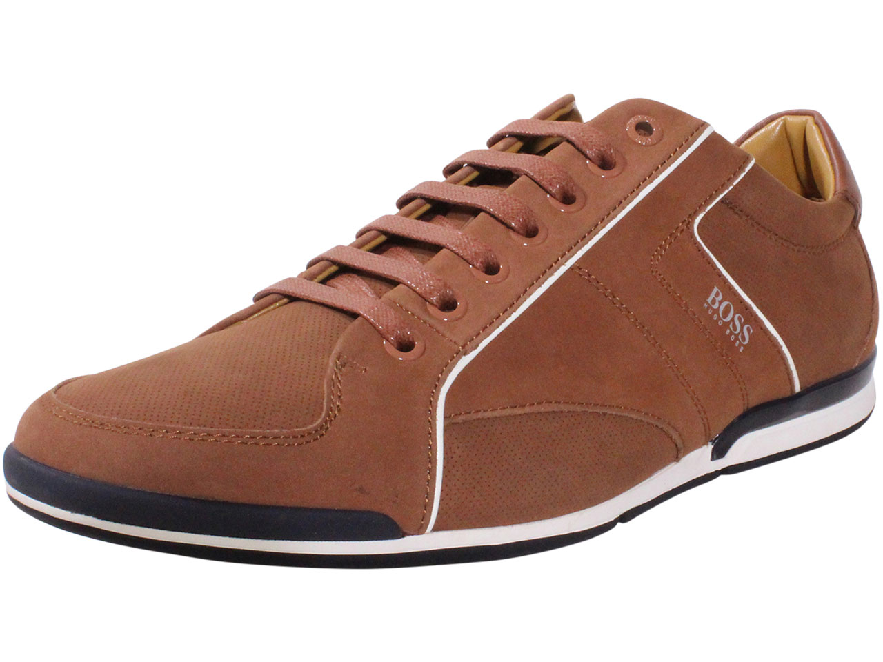 Hugo Boss Saturn Low Top Sneakers Medium Brown Men's Memory Foam Shoes ...