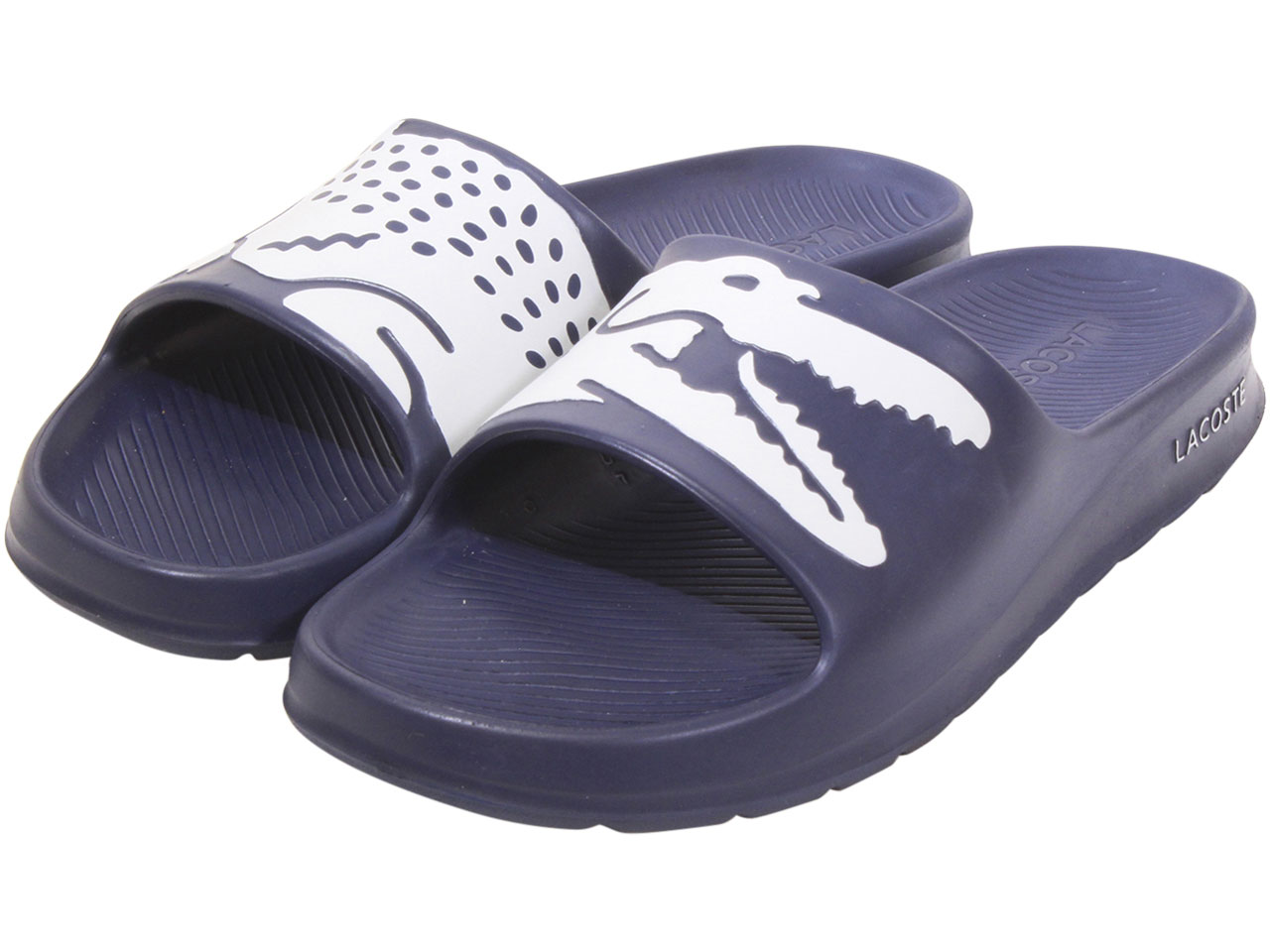 Lacoste Men's Croco-2.0 Slides Sandals Navy/White Sz: 11 7-41CMA0010092 |