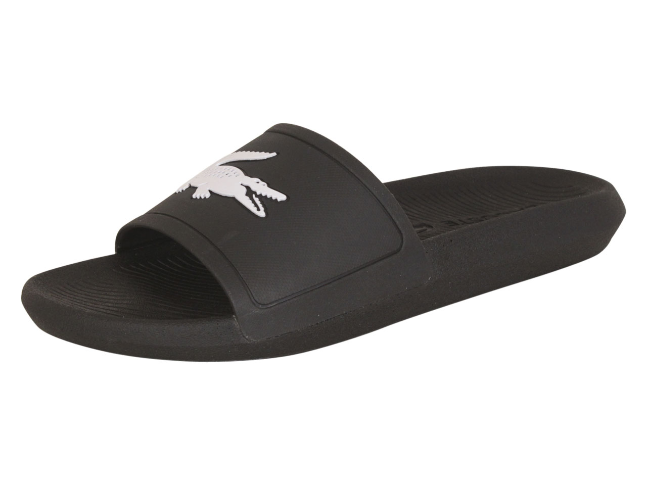 Lacoste Men's Croco-Slide-119 Black/White Slides Sandals Shoes Sz: 9 |  JoyLot.com