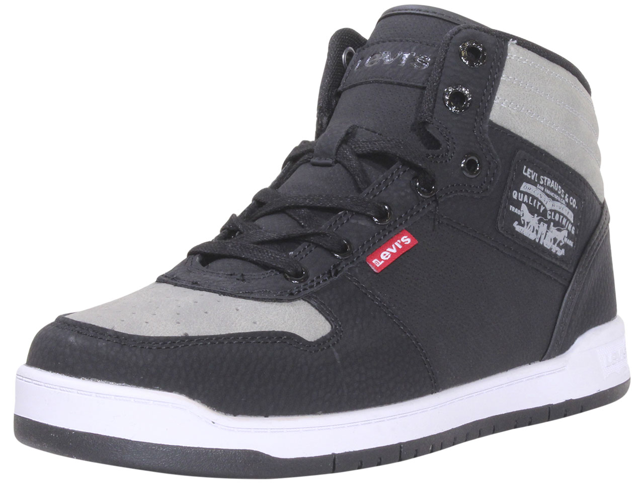 Levis Men's Keston-WX Sneakers High-Top Shoes Black/Grey Sz: 10 