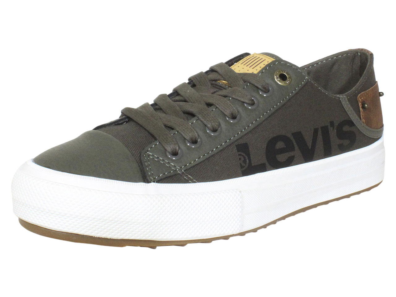 UPC 191605615727 product image for Levi's Neil LO Anti Sneakers Olive/Tan Men's Levis Low Top Shoes 519346 Sz: 8.5  | upcitemdb.com