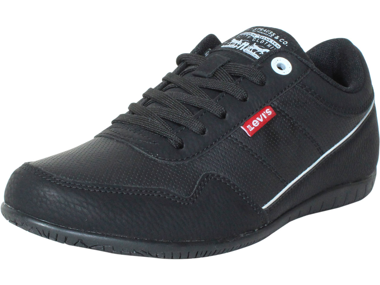 Levi's Rio-Waxed-UL-NB Sneakers Black/White Men's Levis Low Top Shoes Sz:   