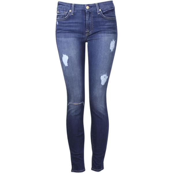  7 For All Mankind Women's (B)Air Denim The Ankle Skinny With Destroy Jeans 