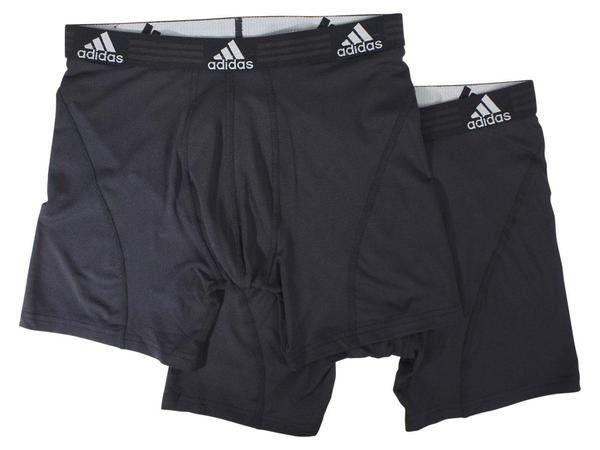  Adidas Men's 2-Pc Sport Performance Climalite Boxer Briefs Underwear 