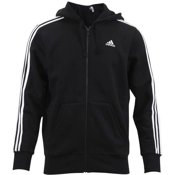  Adidas Men's Essentials 3-Stripes Long Sleeve Full Zip Fleece Hoodie Jacket 